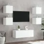 Mueble de TV de pared con luces LED blanco 30,5x35x30 cm de , Muebles TV - Ref: Foro24-837218, Precio: 35,10 €, Descuento: %