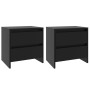 Mesitas de noche 2 uds madera ingeniería negro 45x34,5x44,5 cm de vidaXL, Mesitas de noche - Ref: Foro24-809848, Precio: 74,5...