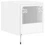 Mueble de TV de pared con luces LED blanco 30,5x35x30 cm de , Muebles TV - Ref: Foro24-837218, Precio: 35,10 €, Descuento: %