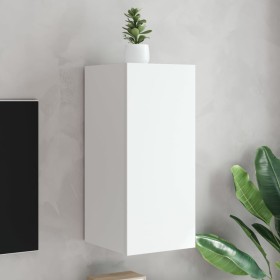 Mueble de TV de pared con luces LED blanco 30,5x35x70 cm de , Muebles TV - Ref: Foro24-837232, Precio: 48,65 €, Descuento: %