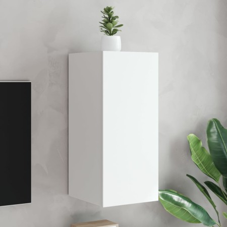 Mueble de TV de pared con luces LED blanco 30,5x35x70 cm de , Muebles TV - Ref: Foro24-837232, Precio: 48,65 €, Descuento: %