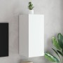 Mueble de TV de pared con luces LED blanco 30,5x35x70 cm de , Muebles TV - Ref: Foro24-837232, Precio: 48,65 €, Descuento: %