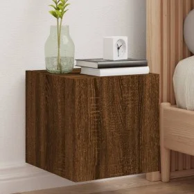 Mueble de TV de pared con luces LED roble marrón 30,5x35x30 cm de , Muebles TV - Ref: Foro24-837230, Precio: 34,63 €, Descuen...