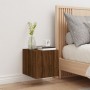 Mueble de TV de pared con luces LED roble marrón 30,5x35x30 cm de , Muebles TV - Ref: Foro24-837230, Precio: 35,07 €, Descuen...