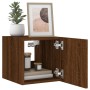 Mueble de TV de pared con luces LED roble marrón 30,5x35x30 cm de , Muebles TV - Ref: Foro24-837230, Precio: 35,07 €, Descuen...