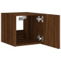 Mueble de TV de pared con luces LED roble marrón 30,5x35x30 cm de , Muebles TV - Ref: Foro24-837230, Precio: 35,07 €, Descuen...