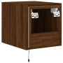Mueble de TV de pared con luces LED roble marrón 30,5x35x30 cm de , Muebles TV - Ref: Foro24-837230, Precio: 35,07 €, Descuen...