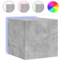 Mueble de TV de pared con luces LED gris hormigón 30,5x35x30 cm de , Muebles TV - Ref: Foro24-837224, Precio: 37,36 €, Descue...