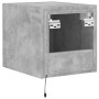 Mueble de TV de pared con luces LED gris hormigón 30,5x35x30 cm de , Muebles TV - Ref: Foro24-837224, Precio: 37,36 €, Descue...