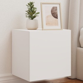 Muebles de TV de pared con luces LED 2 uds blanco 40,5x35x40 cm de , Muebles TV - Ref: Foro24-837247, Precio: 61,54 €, Descue...