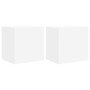 Muebles de TV de pared con luces LED 2 uds blanco 40,5x35x40 cm de , Muebles TV - Ref: Foro24-837247, Precio: 61,54 €, Descue...