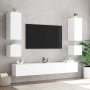 Muebles de TV de pared con luces LED 2 uds blanco 40,5x35x40 cm de , Muebles TV - Ref: Foro24-837247, Precio: 61,54 €, Descue...