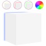 Muebles de TV de pared con luces LED 2 uds blanco 40,5x35x40 cm de , Muebles TV - Ref: Foro24-837247, Precio: 61,54 €, Descue...