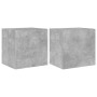 Muebles TV de pared luces LED 2 uds gris hormigón 40,5x35x40 cm de , Muebles TV - Ref: Foro24-837253, Precio: 68,55 €, Descue...