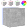 Muebles TV de pared luces LED 2 uds gris hormigón 40,5x35x40 cm de , Muebles TV - Ref: Foro24-837253, Precio: 68,55 €, Descue...