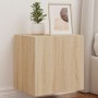 Muebles de TV pared luces LED 2 uds roble Sonoma 40,5x35x40 cm de , Muebles TV - Ref: Foro24-837251, Precio: 68,55 €, Descuen...
