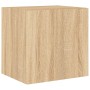 Muebles de TV pared luces LED 2 uds roble Sonoma 40,5x35x40 cm de , Muebles TV - Ref: Foro24-837251, Precio: 68,55 €, Descuen...