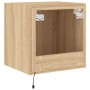 Muebles de TV pared luces LED 2 uds roble Sonoma 40,5x35x40 cm de , Muebles TV - Ref: Foro24-837251, Precio: 68,55 €, Descuen...