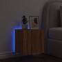 Mueble de TV de pared con luces LED marrón roble 40,5x35x40 cm de , Muebles TV - Ref: Foro24-837258, Precio: 42,98 €, Descuen...