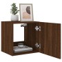 Mueble de TV de pared con luces LED marrón roble 40,5x35x40 cm de , Muebles TV - Ref: Foro24-837258, Precio: 42,98 €, Descuen...