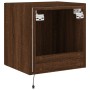 Mueble de TV de pared con luces LED marrón roble 40,5x35x40 cm de , Muebles TV - Ref: Foro24-837258, Precio: 42,98 €, Descuen...