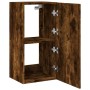 Mueble de TV de pared con luces LED roble ahumado 30,5x35x80 cm de , Muebles TV - Ref: Foro24-837264, Precio: 60,86 €, Descue...