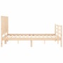 Estructura de cama con cabecero madera maciza 140x200 cm de , Camas y somieres - Ref: Foro24-3194506, Precio: 151,12 €, Descu...