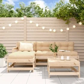 Juego de sofás de jardín 5 piezas madera maciza de pino de , Conjuntos de jardín - Ref: Foro24-3186529, Precio: 269,21 €, Des...