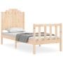 Estructura de cama individual con cabecero madera maciza de , Camas y somieres - Ref: Foro24-3192256, Precio: 102,34 €, Descu...