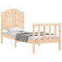 Estructura de cama individual con cabecero madera maciza de , Camas y somieres - Ref: Foro24-3192256, Precio: 102,34 €, Descu...