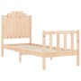 Estructura de cama individual con cabecero madera maciza de , Camas y somieres - Ref: Foro24-3192256, Precio: 102,34 €, Descu...