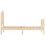 Single bed frame with solid wood headboard by , Beds and slatted bases - Ref: Foro24-3192256, Price: 99,46 €, Discount: %