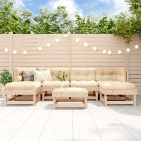 Juego de muebles de jardín 7 piezas madera maciza de pino de , Conjuntos de jardín - Ref: Foro24-3186340, Precio: 323,31 €, D...