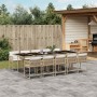 Set comedor de jardín 11 pzas con cojines ratán sintético beige en Conjuntos de jardín | Comprar online en Foru.es