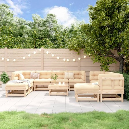 Juego de muebles de jardín 11 piezas madera maciza de pino de , Conjuntos de jardín - Ref: Foro24-3186410, Precio: 537,83 €, ...