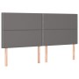 Cabeceros 4 unidades de cuero sintético gris 100x5x78/88 cm de , Cabeceros y pies de cama - Ref: Foro24-3116304, Precio: 93,7...