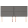 Cabeceros 4 unidades de cuero sintético gris 100x5x78/88 cm de , Cabeceros y pies de cama - Ref: Foro24-3116304, Precio: 93,7...