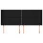 Cabecero con orejas de tela negro 163x16x118/128 cm de , Cabeceros y pies de cama - Ref: Foro24-3119448, Precio: 99,87 €, Des...