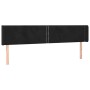 Cabecero con LED de terciopelo negro 163x16x78/88 cm de , Cabeceros y pies de cama - Ref: Foro24-3123152, Precio: 69,51 €, De...