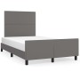 Estructura de cama con cabecero cuero sintético gris 120x200cm de , Camas y somieres - Ref: Foro24-3125504, Precio: 191,92 €,...