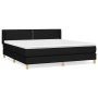 Cama box spring con colchón tela negro 160x200 cm de , Camas y somieres - Ref: Foro24-3130203, Precio: 489,82 €, Descuento: %