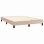 Cama box spring con colchón cuero sintético capuchino 140x190cm de , Camas y somieres - Ref: Foro24-3130660, Precio: 427,19 €...