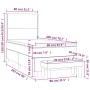 Cama box spring con colchón tela negro 80x200 cm de , Camas y somieres - Ref: Foro24-3137031, Precio: 306,71 €, Descuento: %