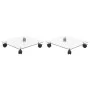 Soportes de ruedas para macetas cuadrado vidrio templado 2 uds de vidaXL, Soportes para macetas - Ref: Foro24-245690, Precio:...