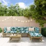 Juego de muebles de jardín 7 pzas madera de pino impregnada de , Conjuntos de jardín - Ref: Foro24-3186444, Precio: 403,63 €,...