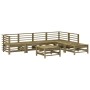 Juego de muebles de jardín 7 pzas madera de pino impregnada de , Conjuntos de jardín - Ref: Foro24-3186444, Precio: 403,63 €,...