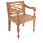 Sillas Batavia 2 unidades madera maciza de caoba marrón claro de , Sillas de comedor - Ref: Foro24-246964, Precio: 225,36 €, ...