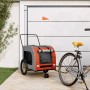 Remolque de bicicleta mascotas hierro tela Oxford naranja gris de , Cochecitos para mascotas - Ref: Foro24-93858, Precio: 132...