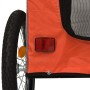 Remolque de bicicleta mascotas hierro tela Oxford naranja gris de , Cochecitos para mascotas - Ref: Foro24-93858, Precio: 132...