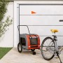 Remolque de bicicleta mascotas hierro tela Oxford naranja gris de , Cochecitos para mascotas - Ref: Foro24-93851, Precio: 108...